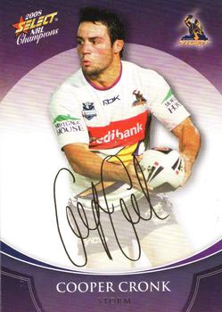 2008 Select NRL Champions - Gold Foil Signatures #FS20 Cooper Cronk Front